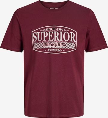 sarkans Jack & Jones Premium T-Krekls 'JPRBLUNOAH': no priekšpuses