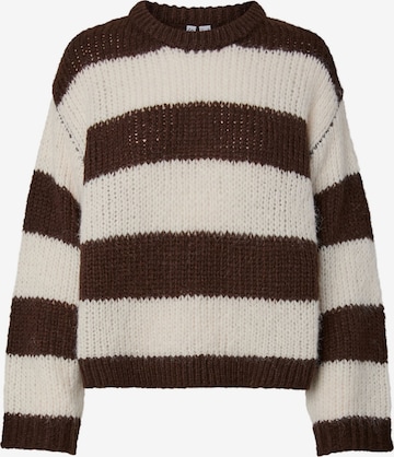 PIECES Pullover 'PCDorthea' in Braun: Vorderseite