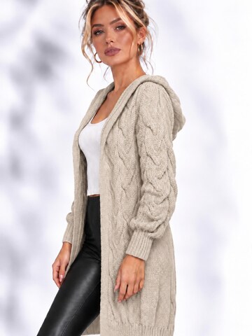 Worldclassca Strickjacke 'Worldclassca Strickjacke Lang mit Kapuze'‌‌‌‌‌‌‌‌ in Beige