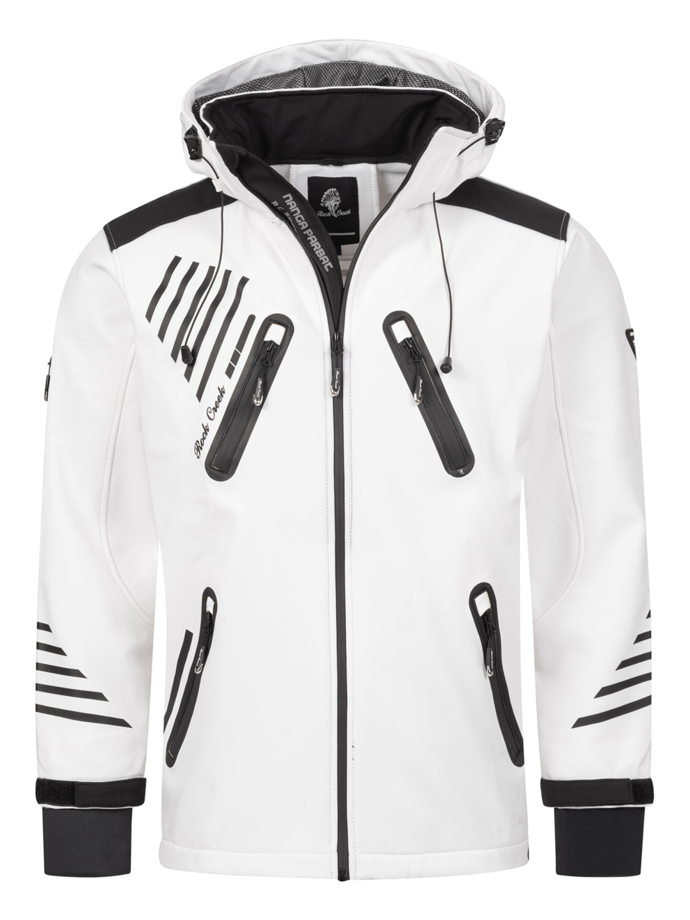 Rock Creek Outdoorjacke in Weiß: Vorderseite