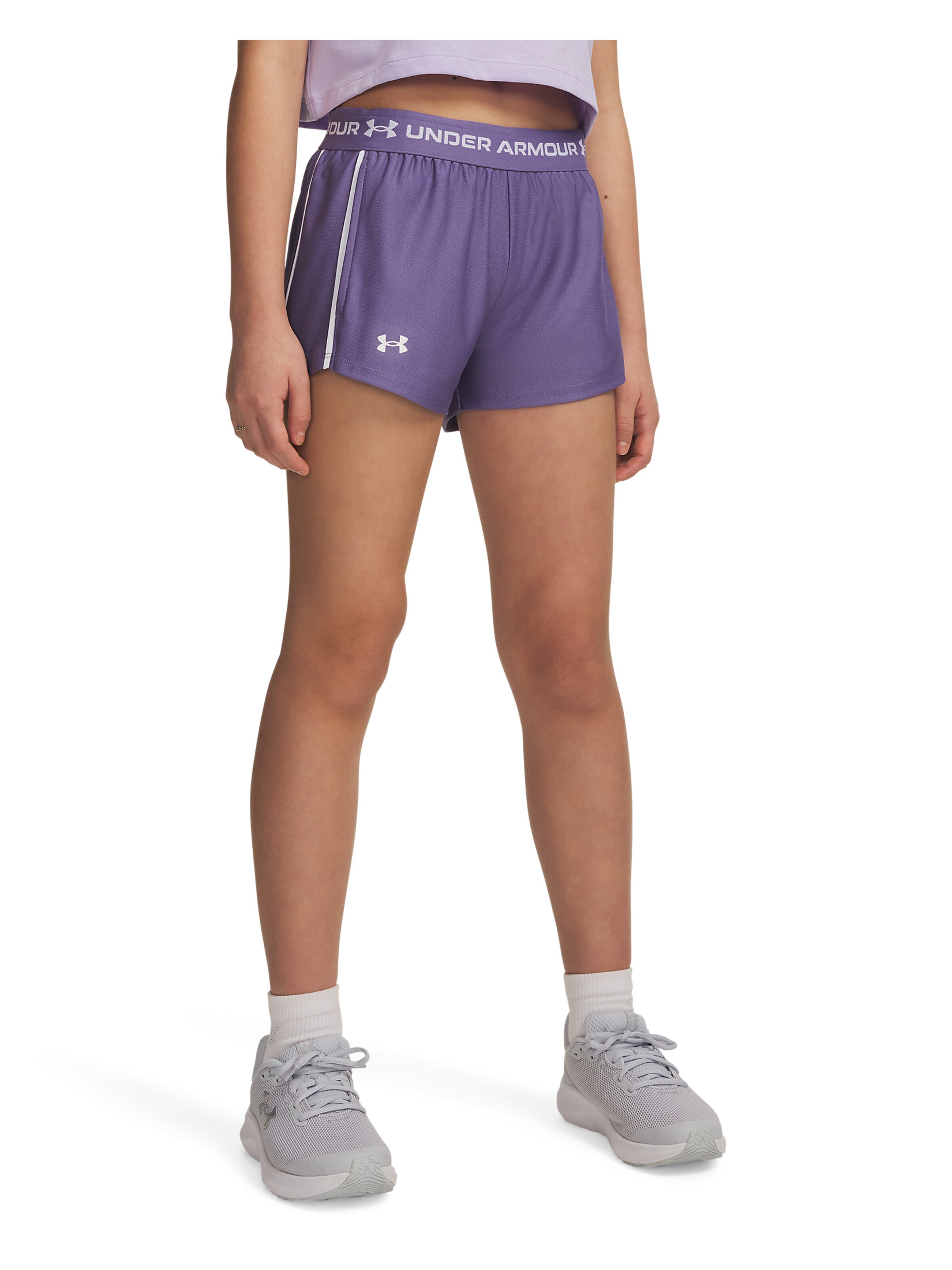 UNDER ARMOUR Regular Sports trousers 'Play Up' in Purple: front