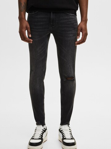 Pull&Bear Slimfit Farmer - fekete