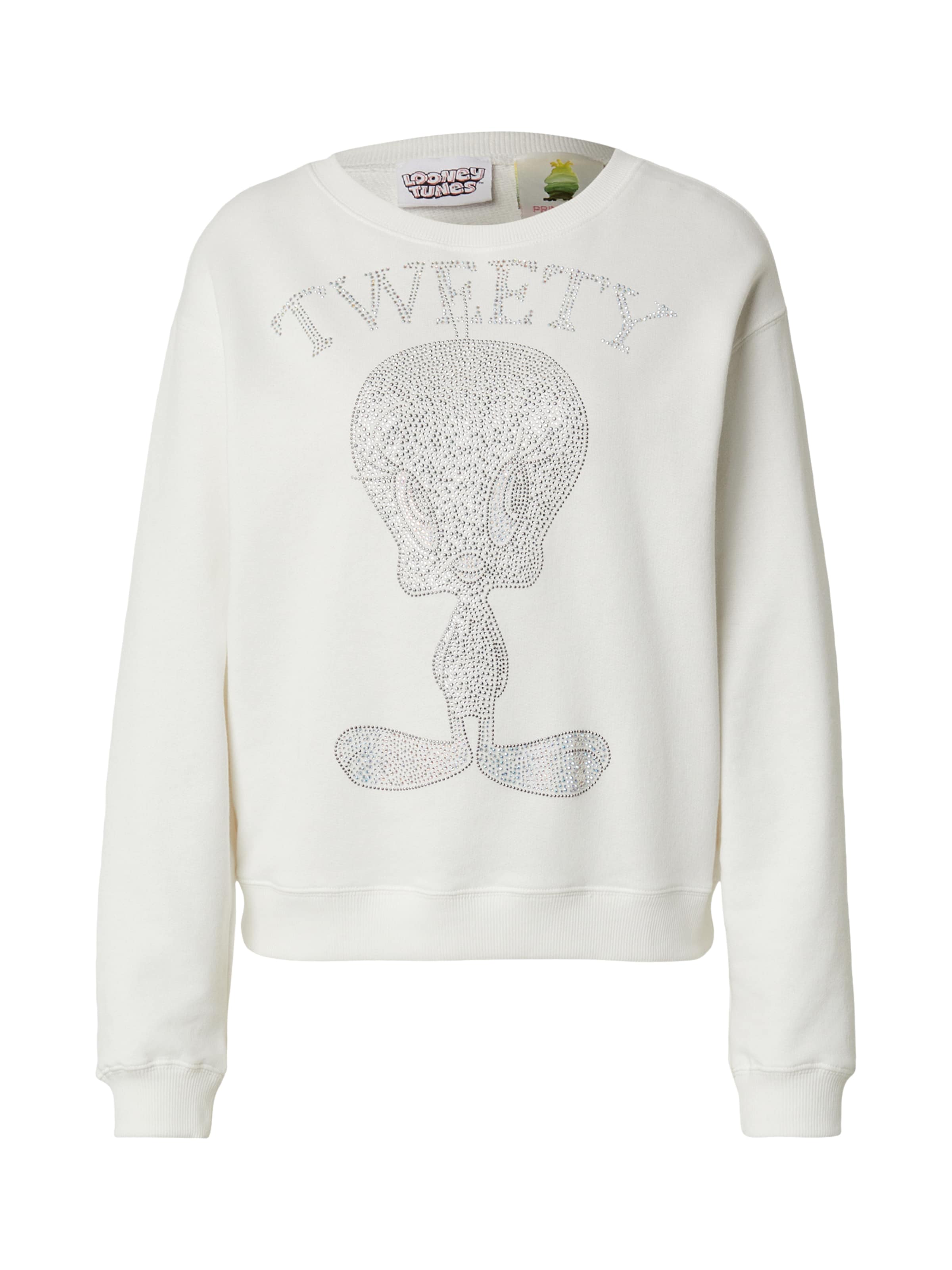 PRINCESS GOES HOLLYWOOD Sweatshirt 'Tweety' in Weiß: Vorderseite