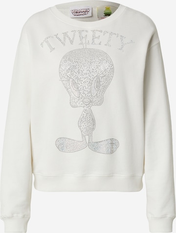 PRINCESS GOES HOLLYWOODSweater majica 'Tweety' - bijela boja: prednji dio