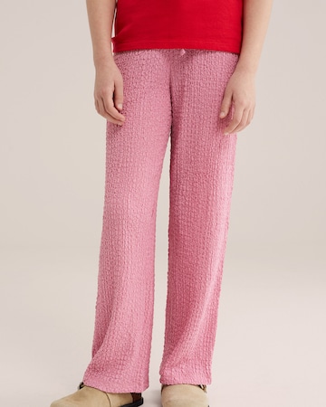 WE Fashion Обычный Штаны в Ярко-розовый: спереди