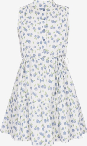 Robe-chemise MYMO en blanc : devant