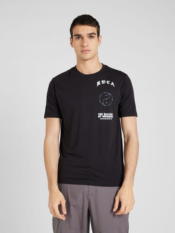 RVCA Funkčné tričko 'BARB' - Čierna: predná strana