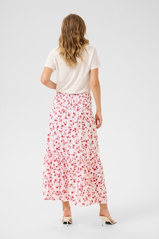 Cream Skirt 'Tiah' in Red