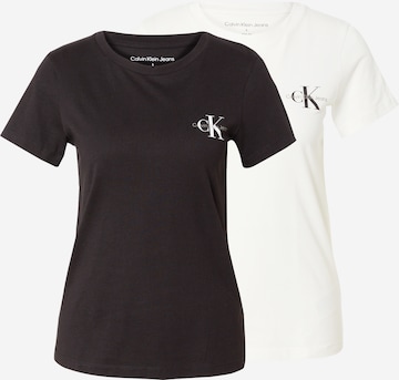 Calvin Klein Jeans Tričko – černá: přední strana