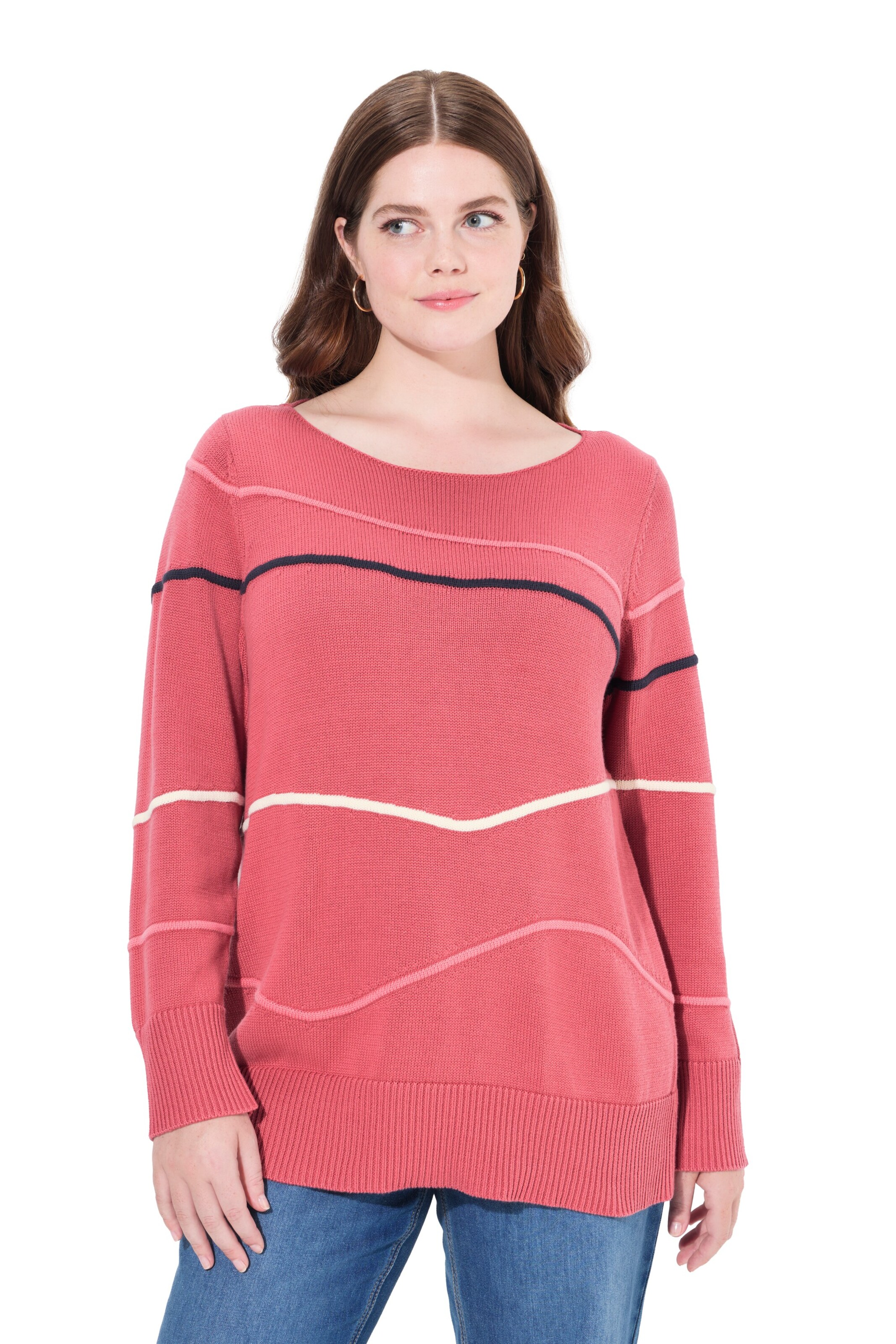 Ulla Popken Sweater in Pink: front