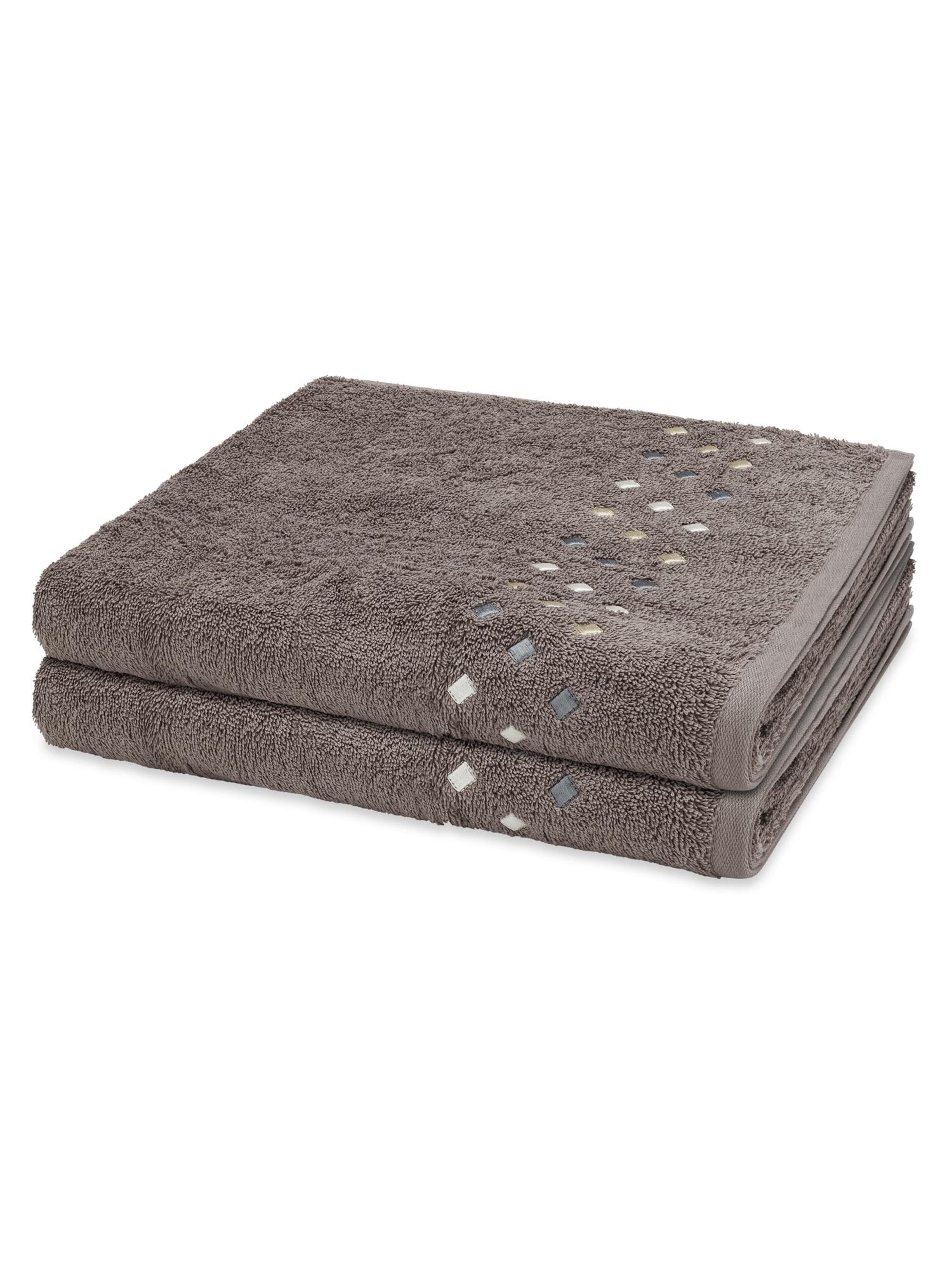ROSS Handtuch 'Stoneline'‌‌‌‌‌‌ in Grau: Vorderseite
