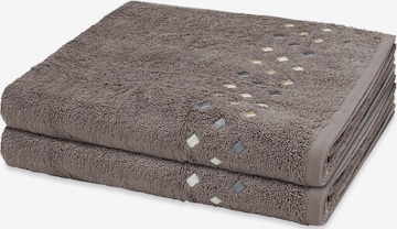 ROSS Handtuch 'Stoneline' in Grau: Vorderseite