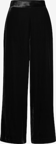 Wide leg Pantaloni de la IVY OAK pe negru: față