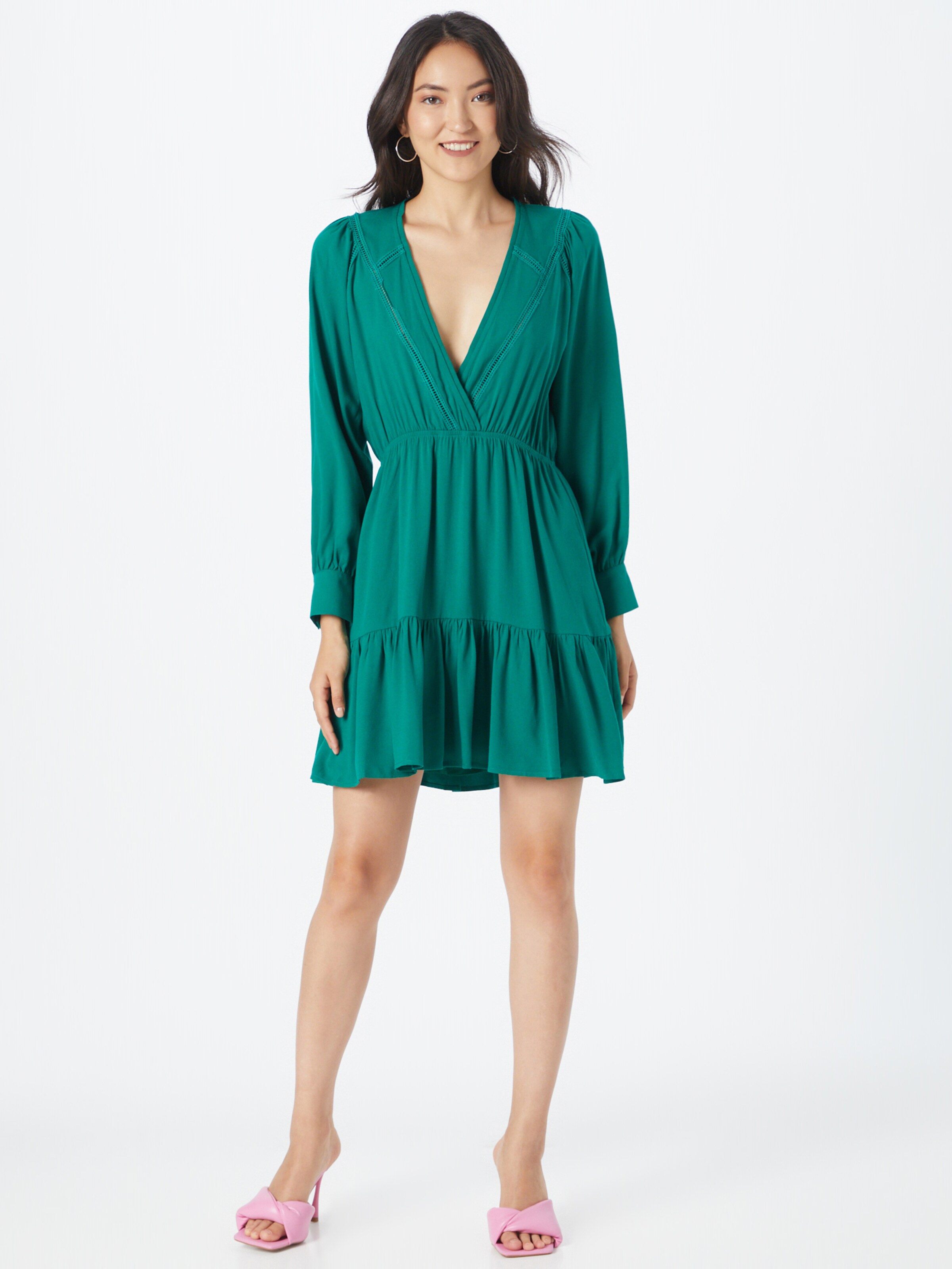 slim fit dress slacks Suncoo Chelsy Backless Satin Slip Dress- Green Floral Print – Styleartist main image 1