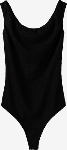 Bershka Shirt bodysuit in Black: front