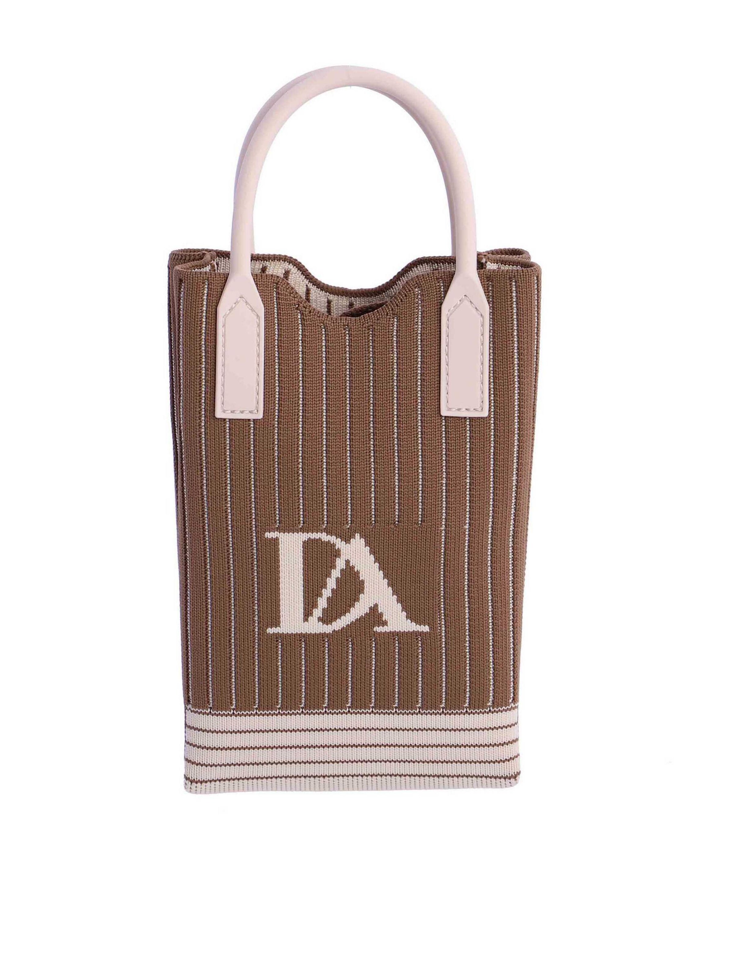 Don Algodon - Bolso de mano 'Coraline' en marrón: frente