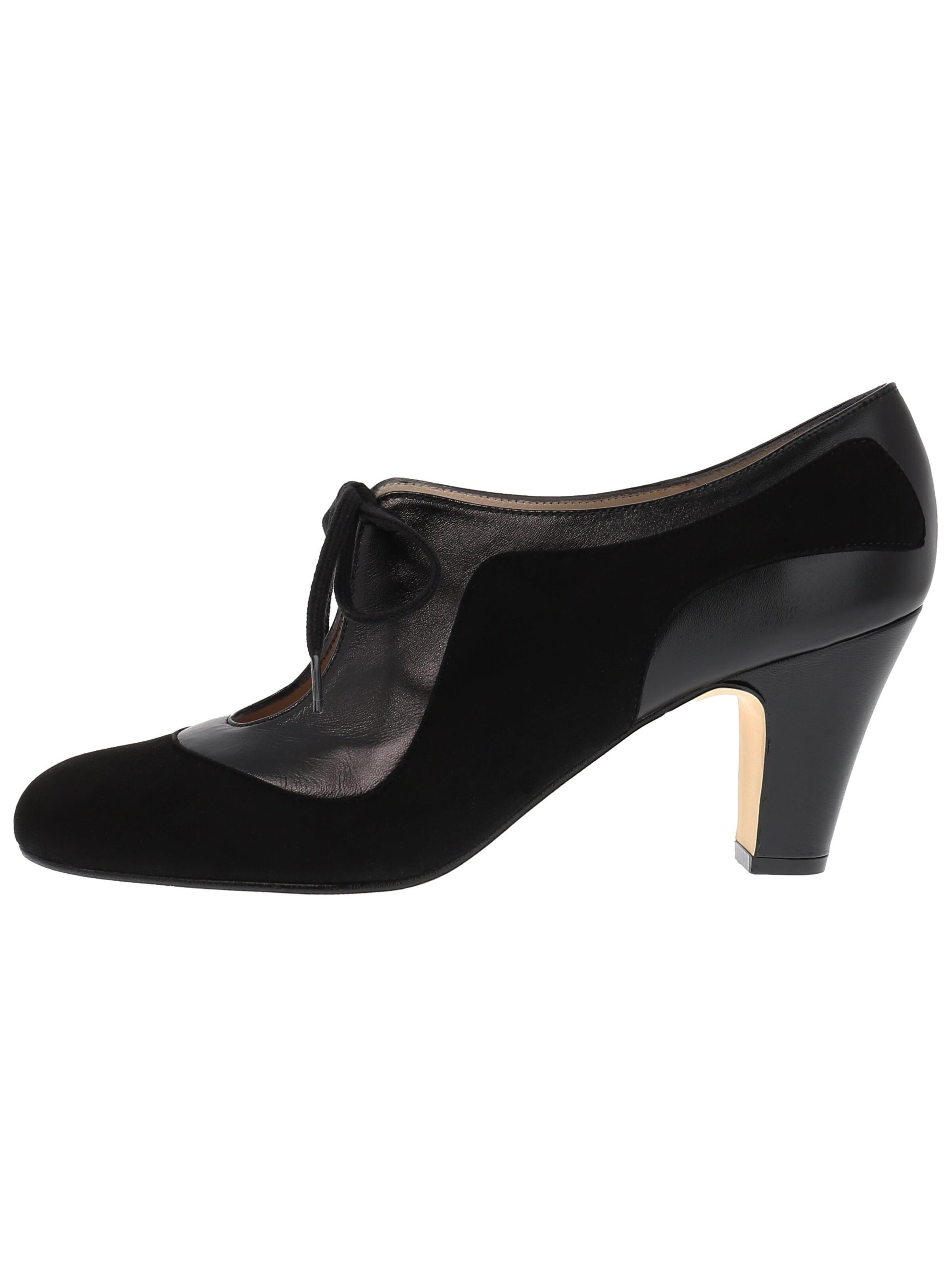 XAVER LUIS Schuhmanufaktur Hochfrontpumps 'LARA - Schnürpumps'‌‌‌‌‌‌‌‌ in 36 in schwarz, Produktansicht