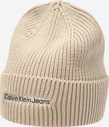Calvin Klein Jeans Шапка в бежово: отпред