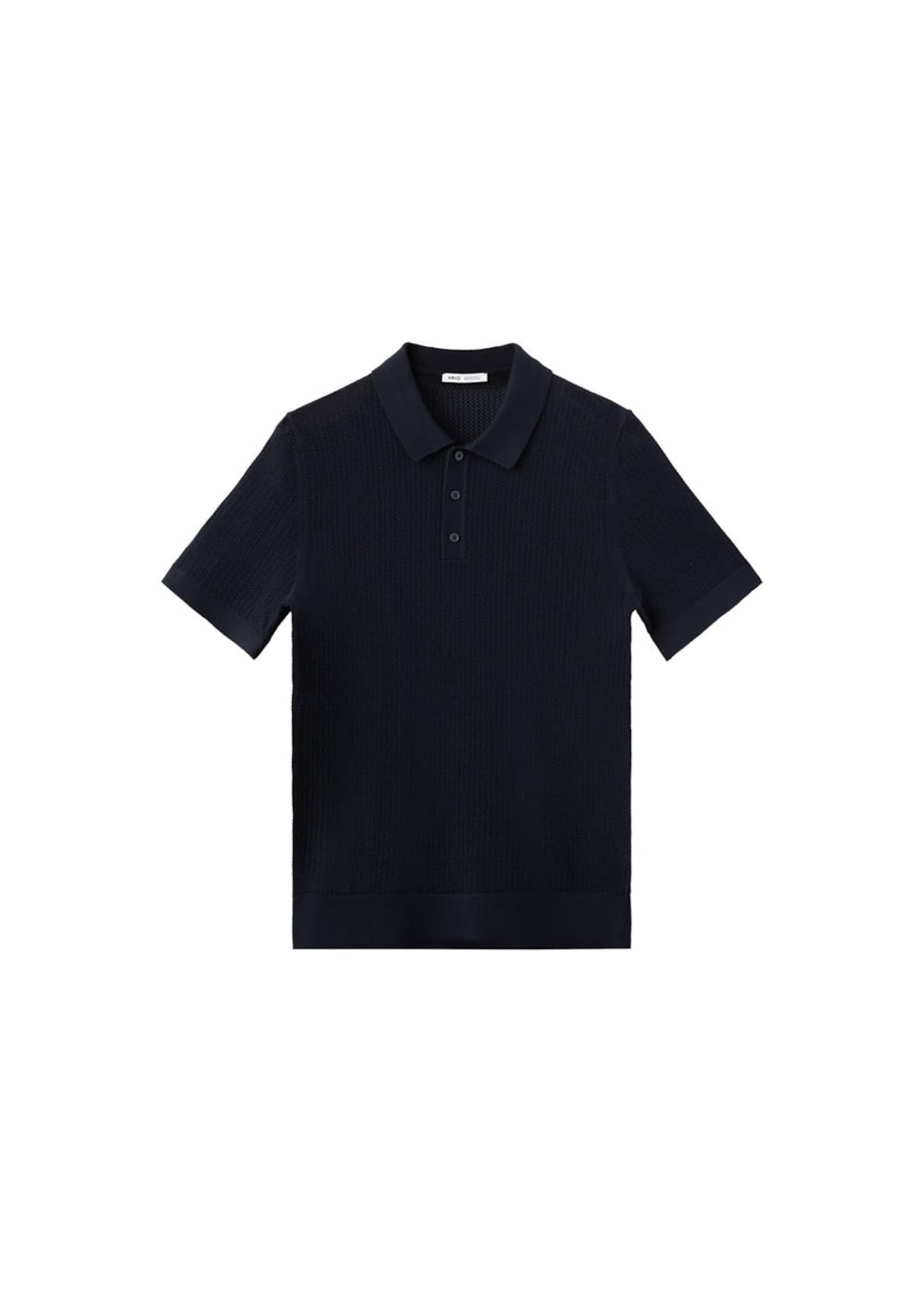 MANGO MAN Shirt 'Pointele' in S in royalblau, Produktansicht