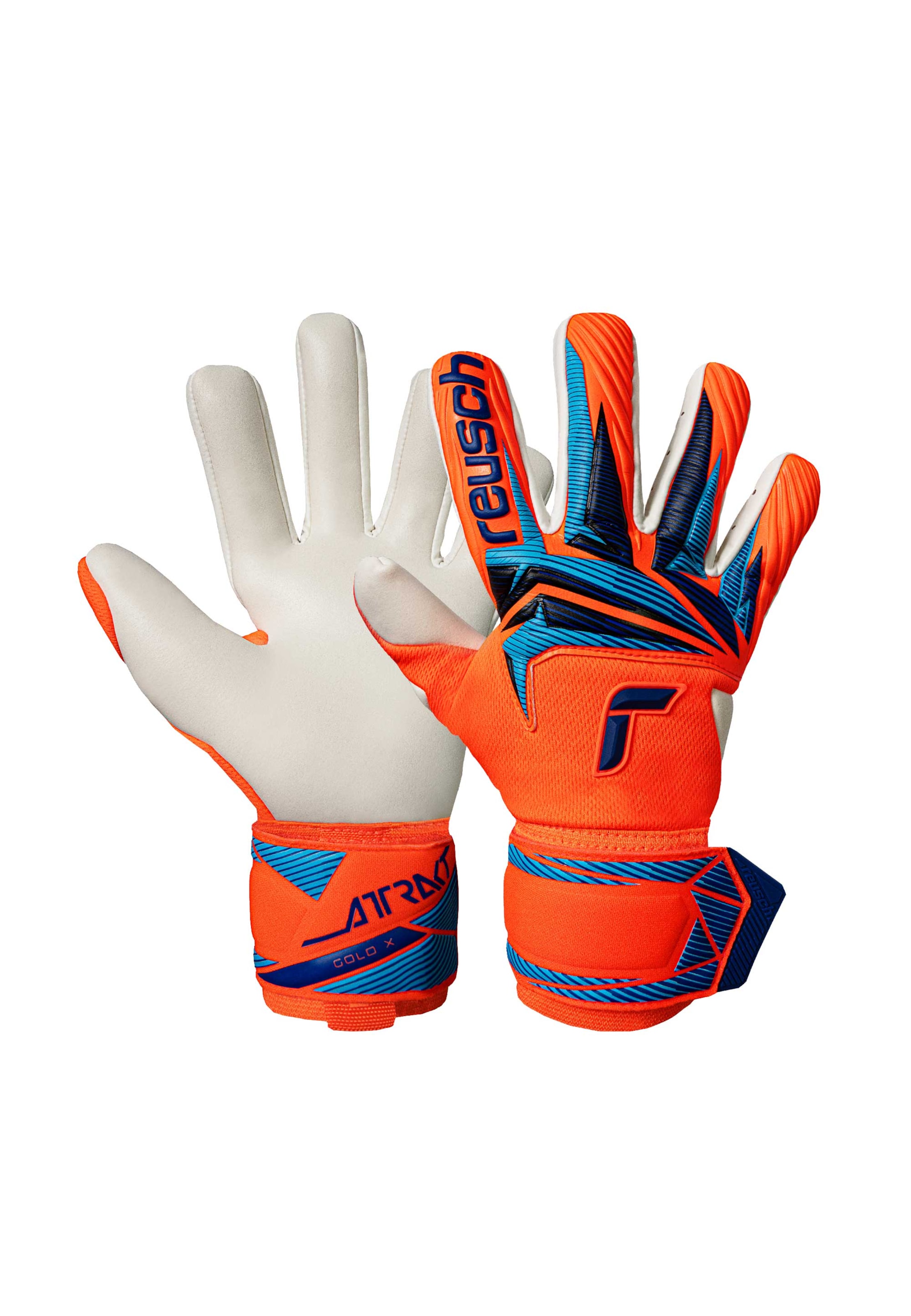 REUSCH Sports gloves 'Attrakt Gold X NC' in Blue: front