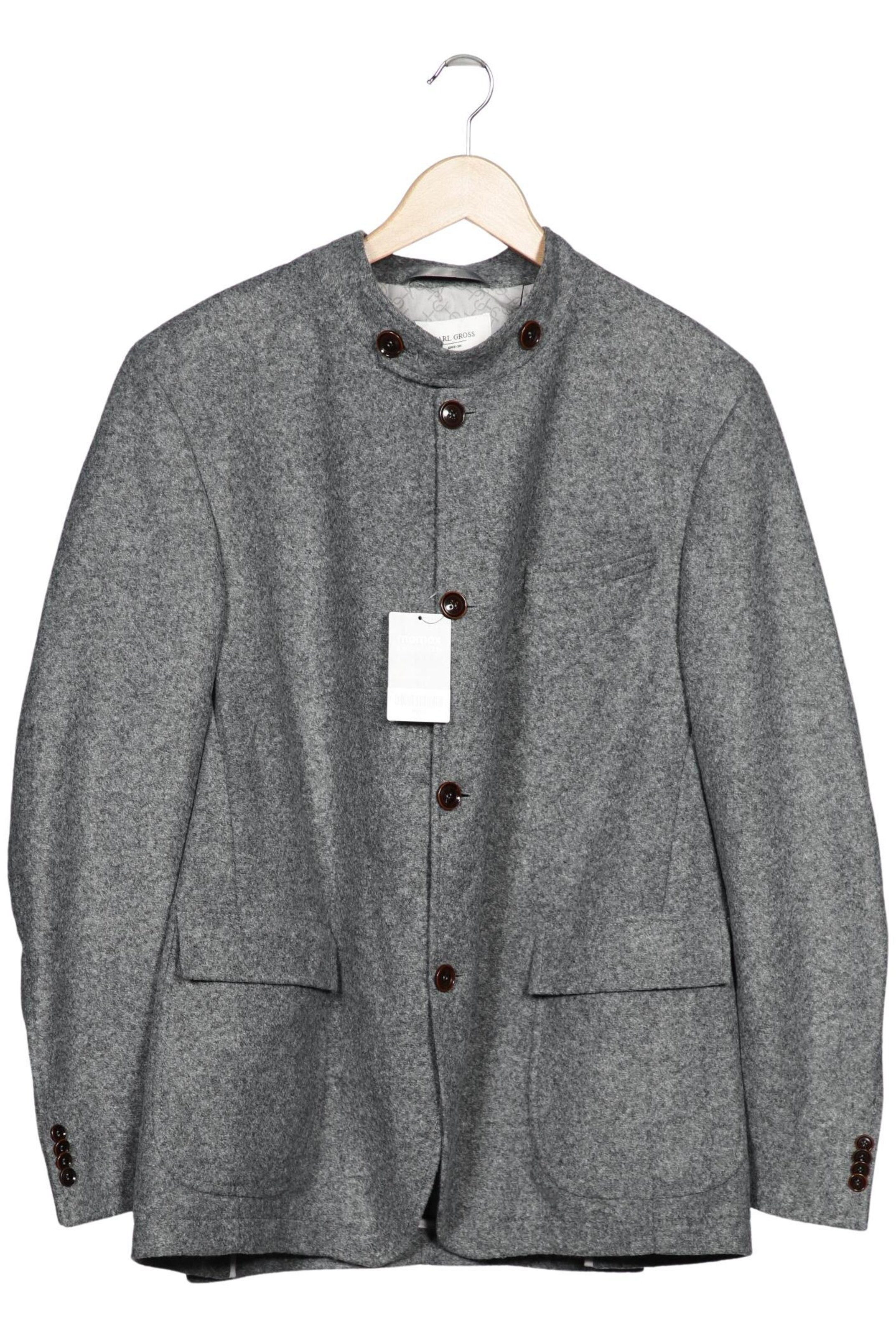 CARL GROSS Suit Jacket in XXL in Grey: front