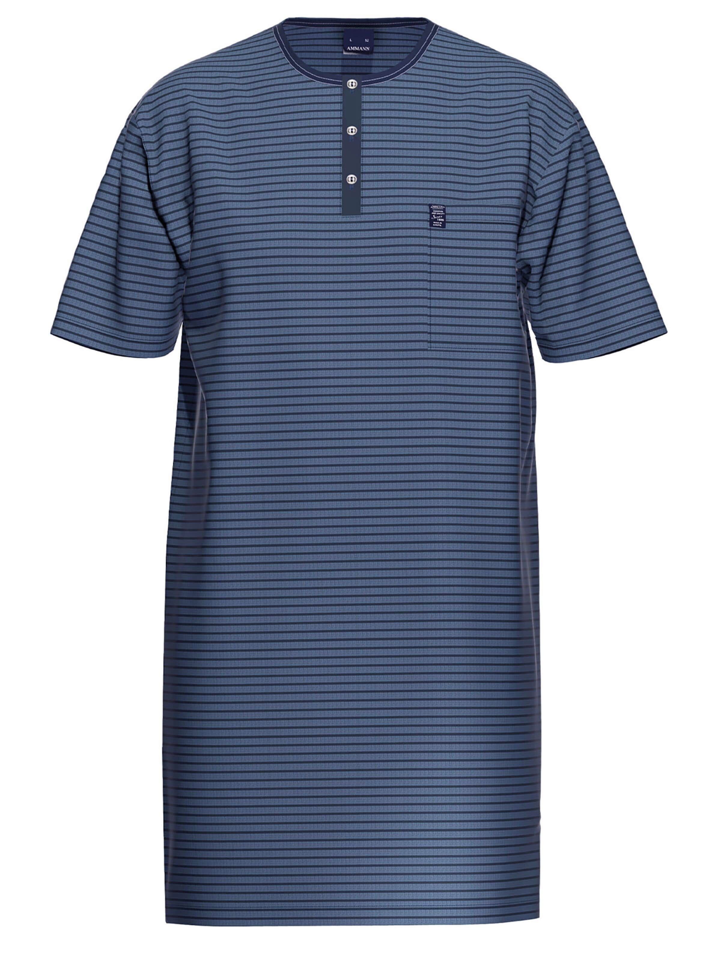 Ammann Short Pajamas 'Nightwear' in Blue: front