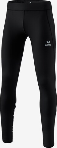 ERIMA Skinny Workout Pants in Black: front