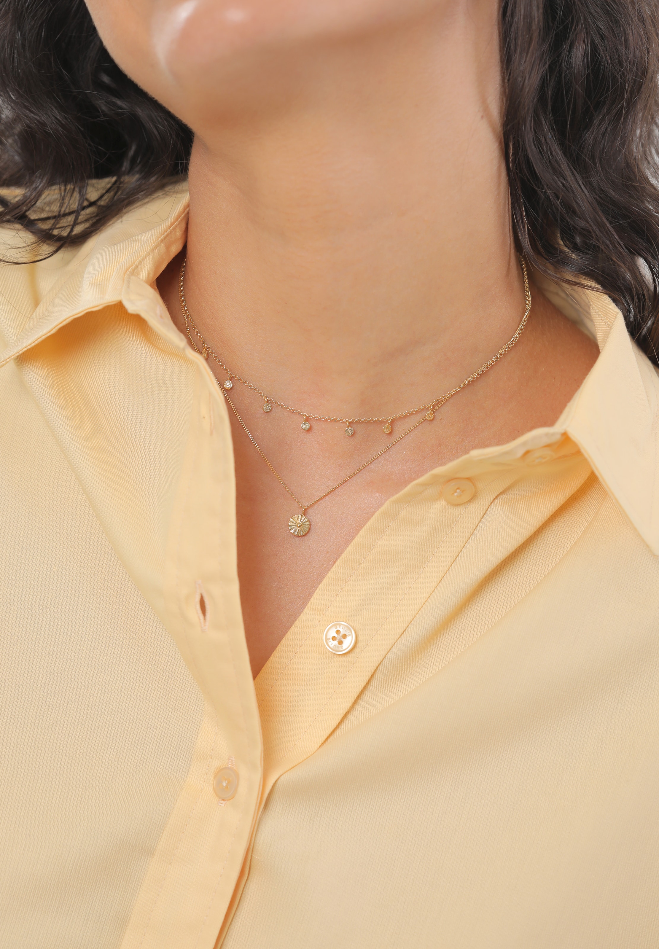 ELLI Kette in Gold: Vorderseite