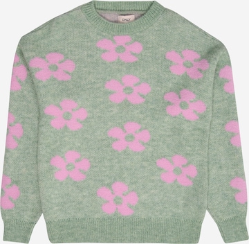 ONLY GIRLS Пуловер в зелено: отпред