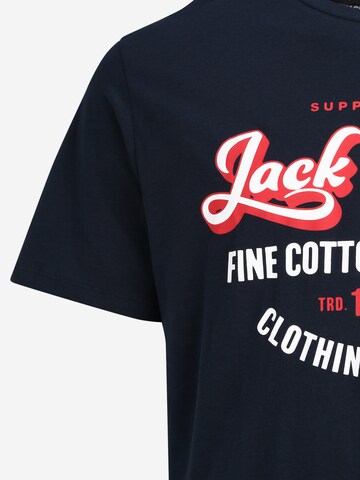Jack & Jones Plus - Camiseta 'Andy' en azul