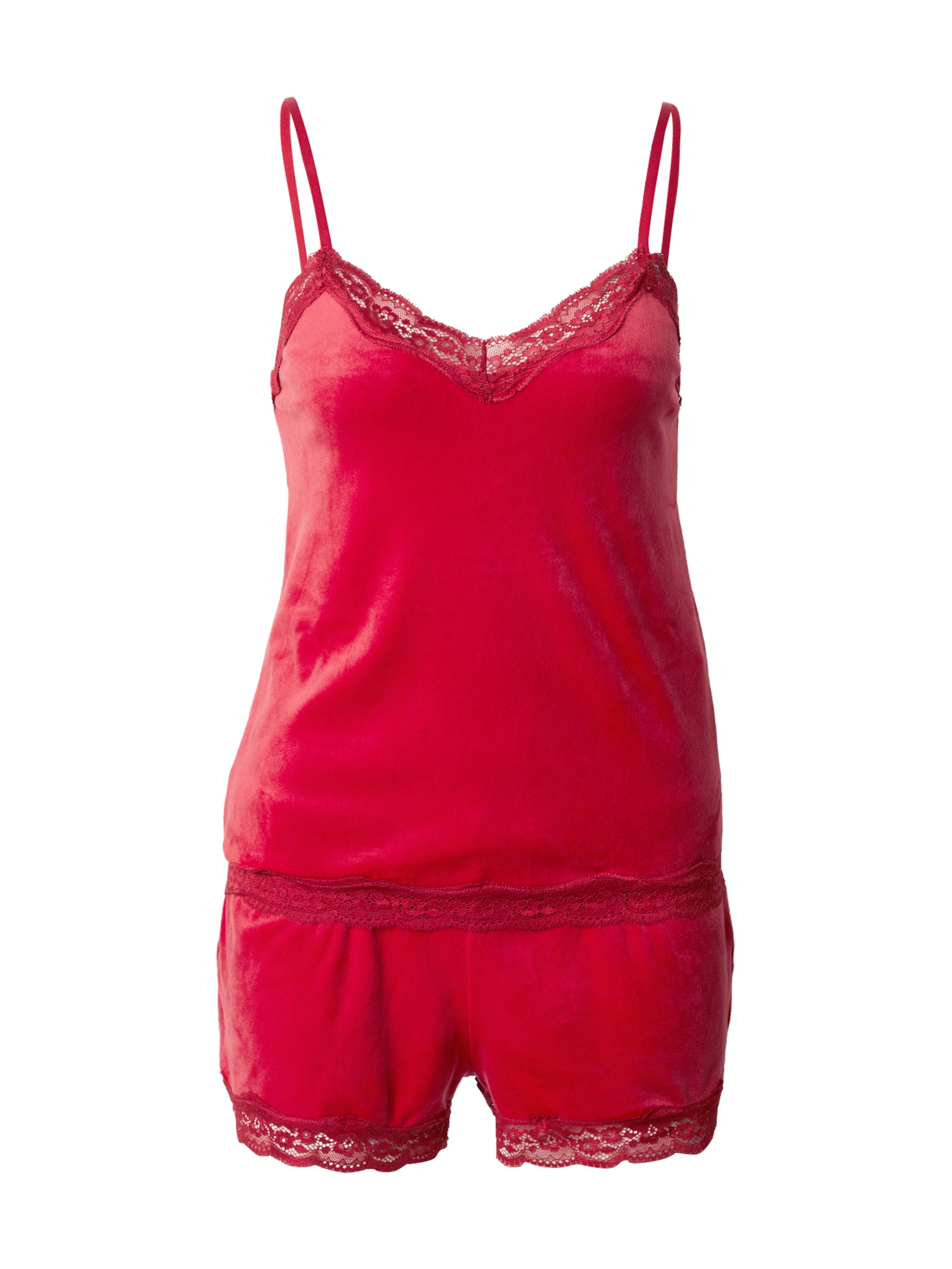 Hunkemöller Pyžamo – červená: přední strana