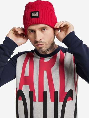 Carlo Colucci Beanie ' Caenaro ' in Red: front