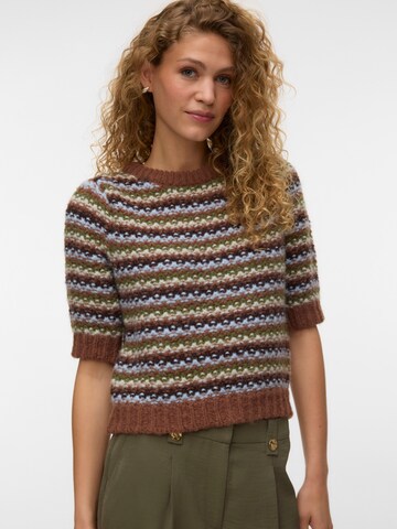 VERO MODA Pulover 'VMCELLA' | rjava barva: sprednja stran