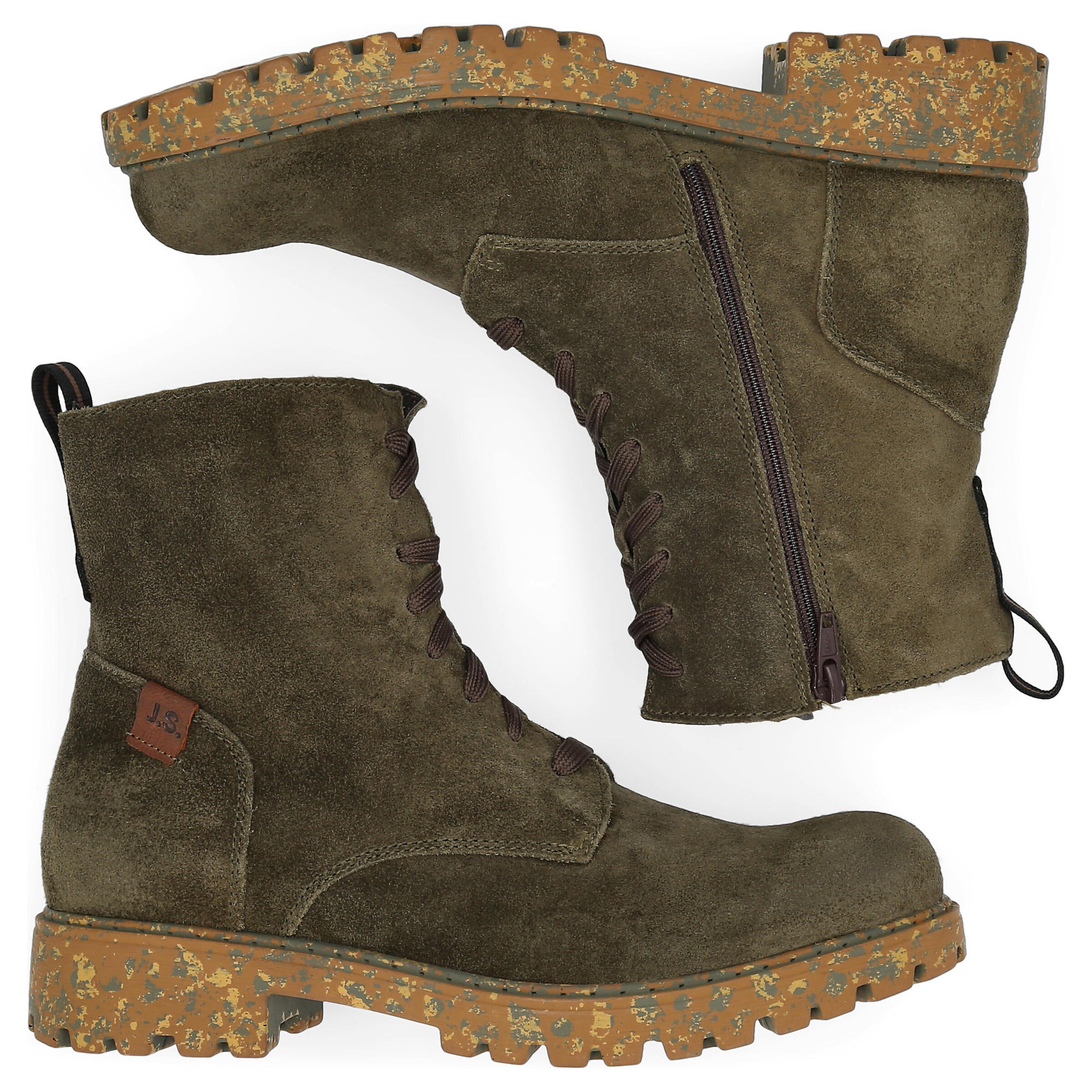 JOSEF SEIBEL Schnürstiefelette 'Marta 02' in Grün