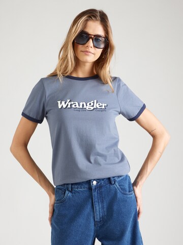 WRANGLER Тениска в синьо: отпред