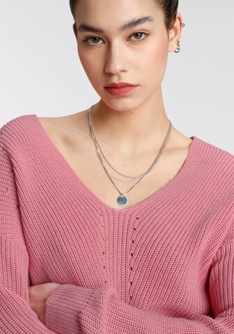 TAMARIS Sweater 'Ajour' in Pink