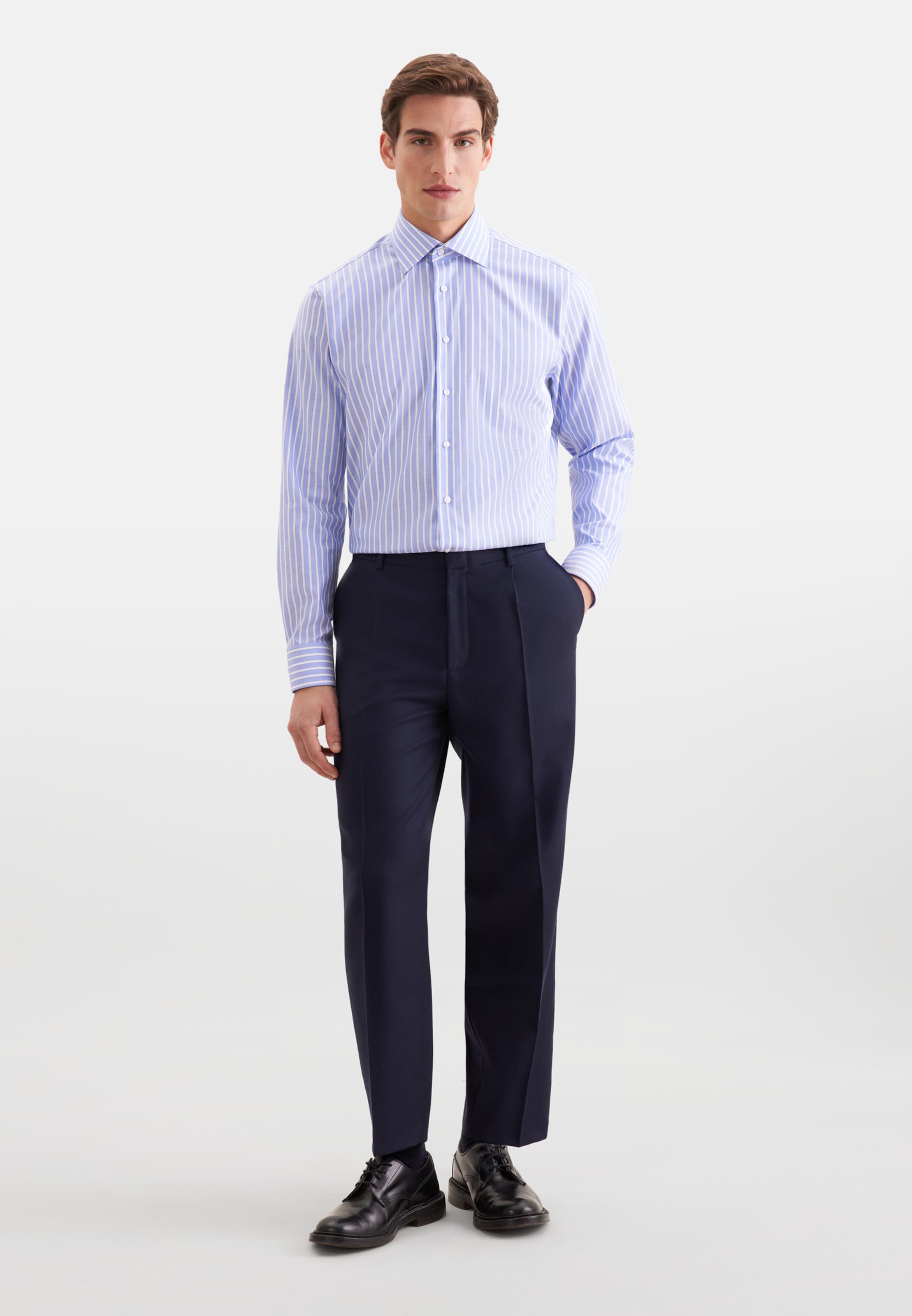 SEIDENSTICKER Regular Fit Businesshemd in Blau