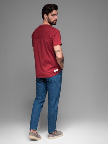 Ombre Shirt in Rood
