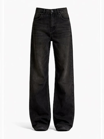 IT'S BASIC Baggy Jeans 'Baggy Mid Rise Jeans' in Zwart: voorkant