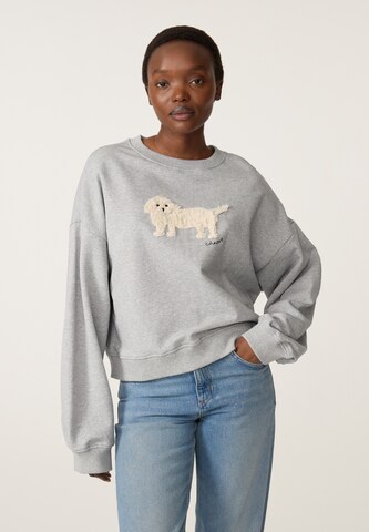 Sweat-shirt Fabienne Chapot en gris : devant