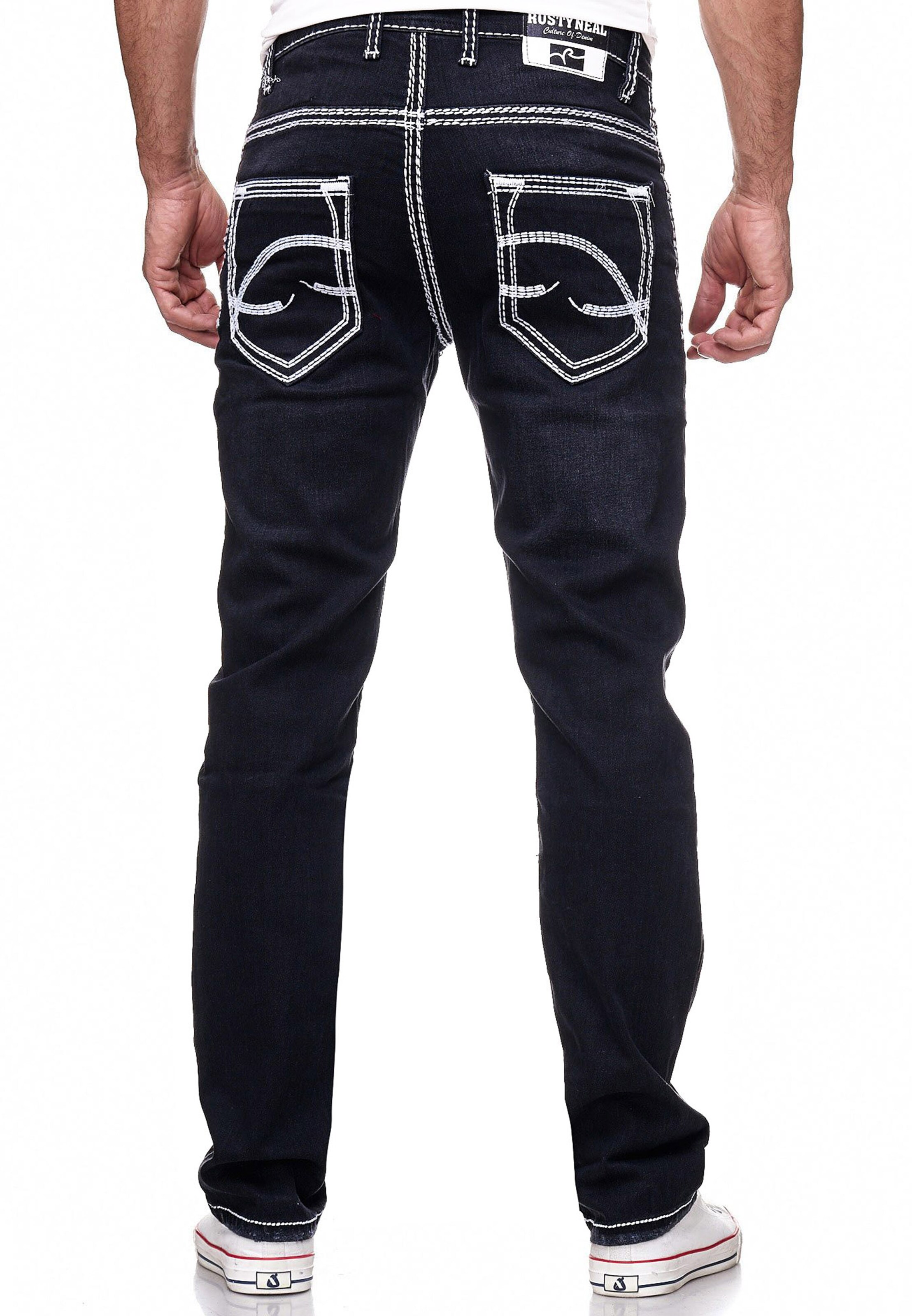 Rusty Neal Regular Jeans 'LEVIN 7' in Zwart