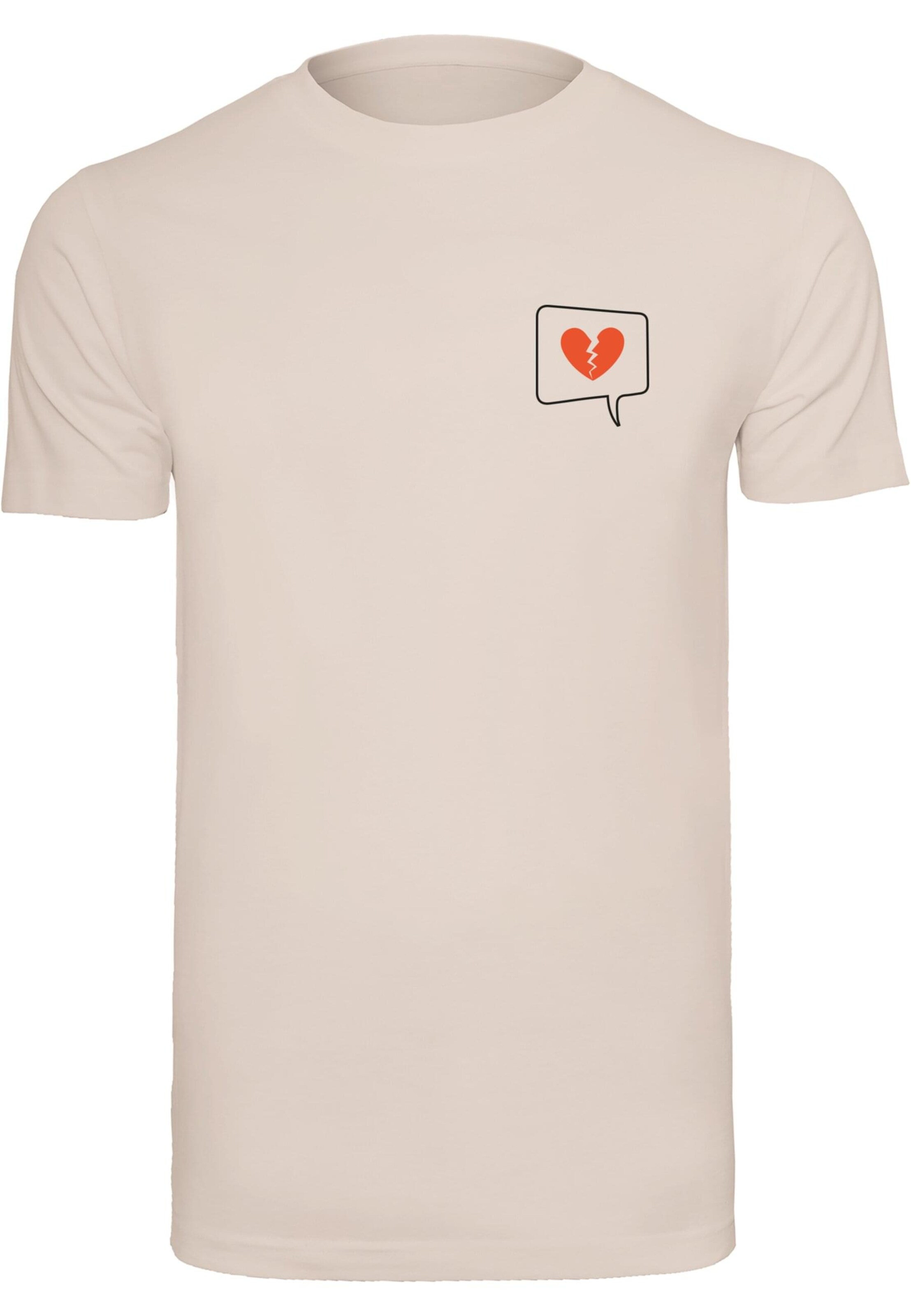 T-Shirt 'Heartbreak' Merchcode en beige : devant