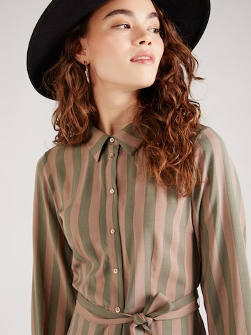 VILA Shirt Dress 'LISA' in Brown