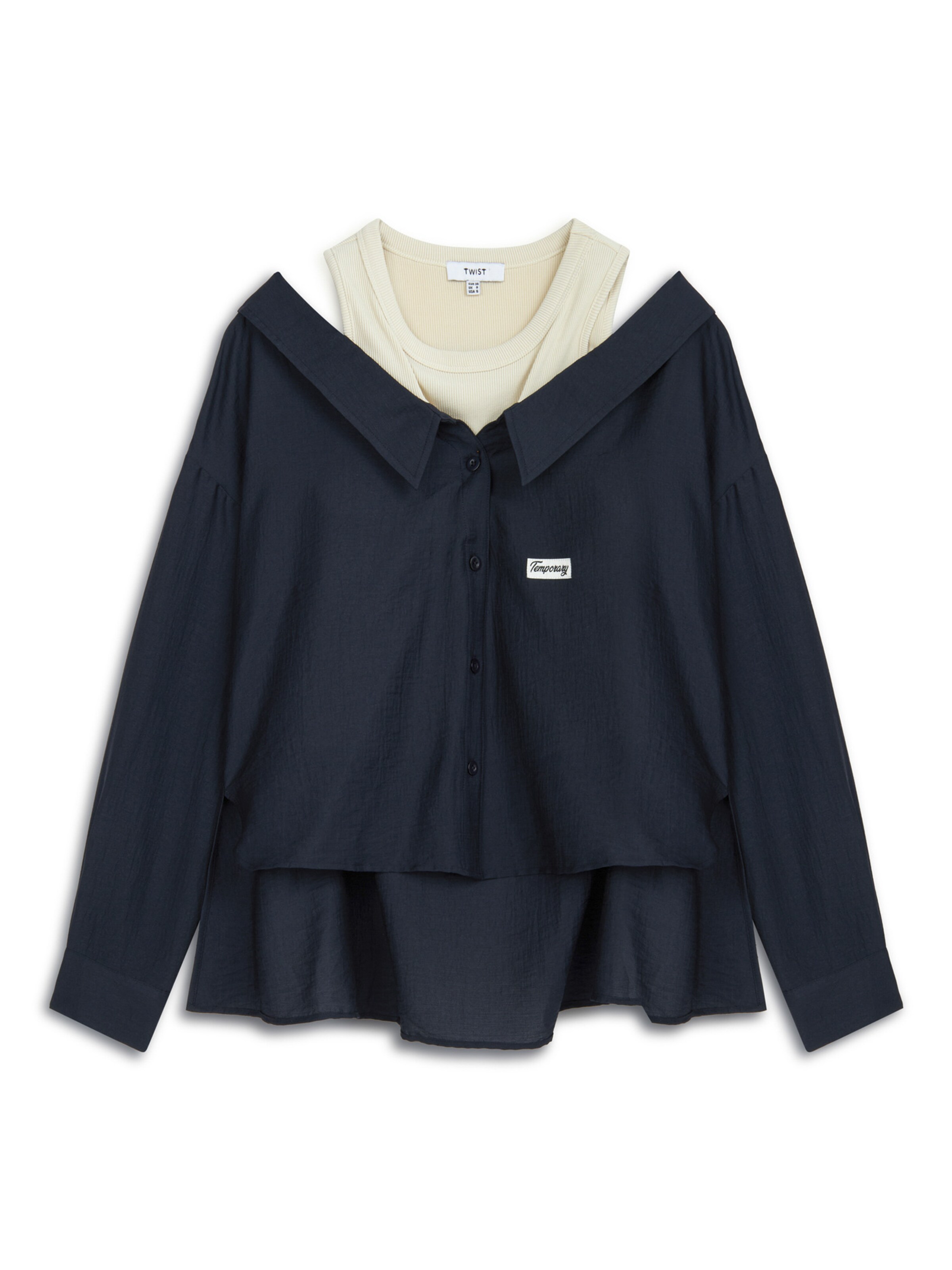 Twist Blouse in Blauw: voorkant