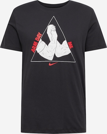 Tricou funcțional de la NIKE pe negru: față