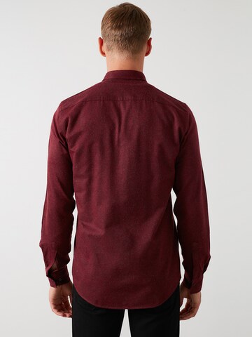 Buratti Comfort fit Button Up Shirt in Red