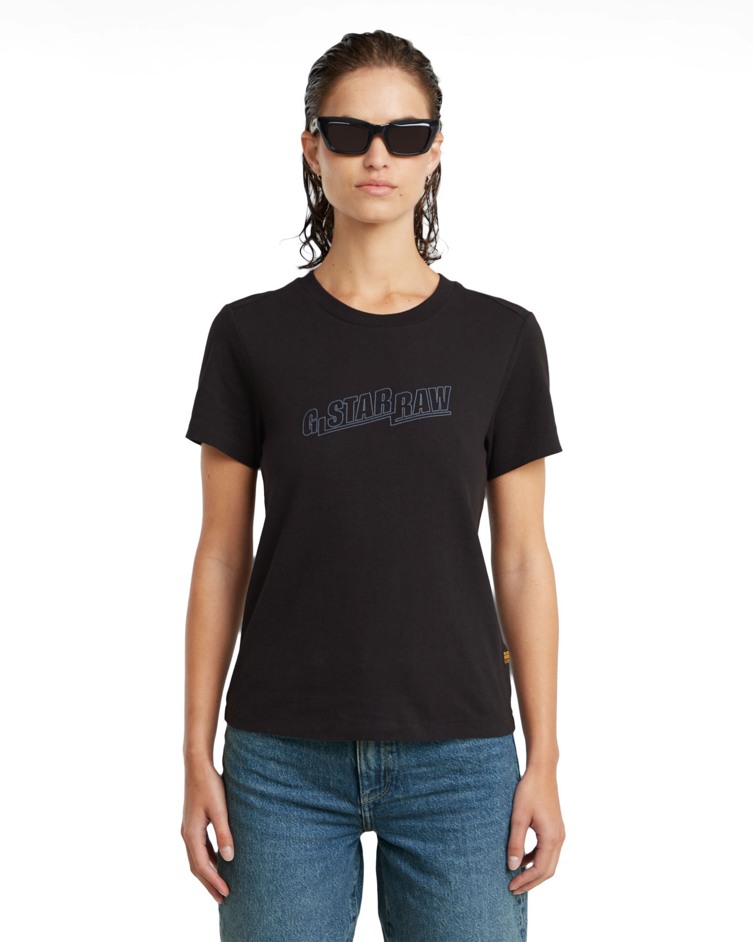 G-STAR Shirt in Zwart: voorkant