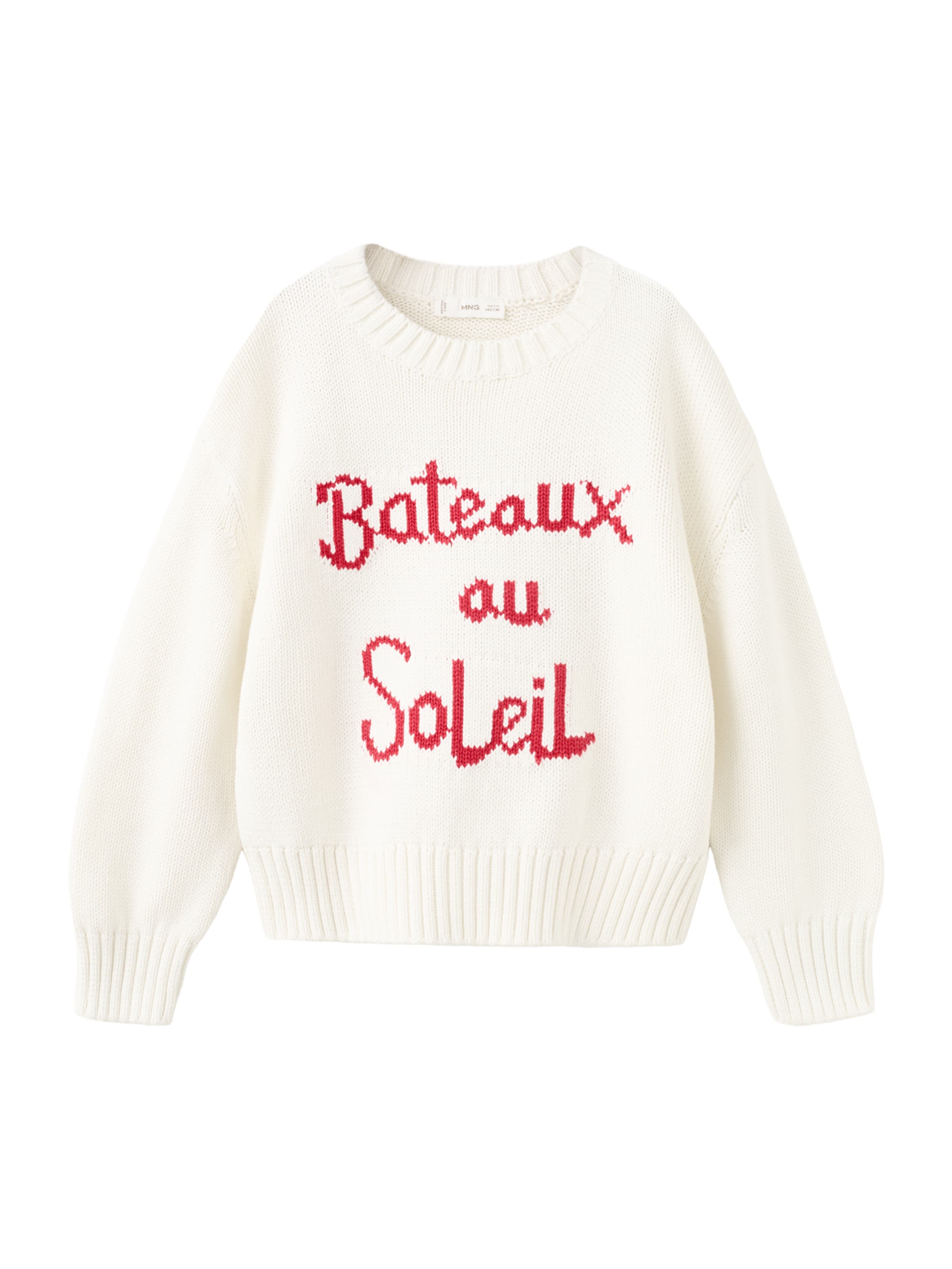 MANGO KIDS Pulóver 'SOLEIL' - fehér: elől