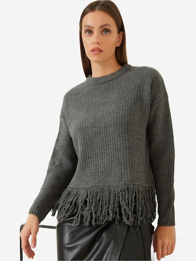 Bianco Lucci Pull-over 'Pullover' en S-M en gris, Vue avec produit