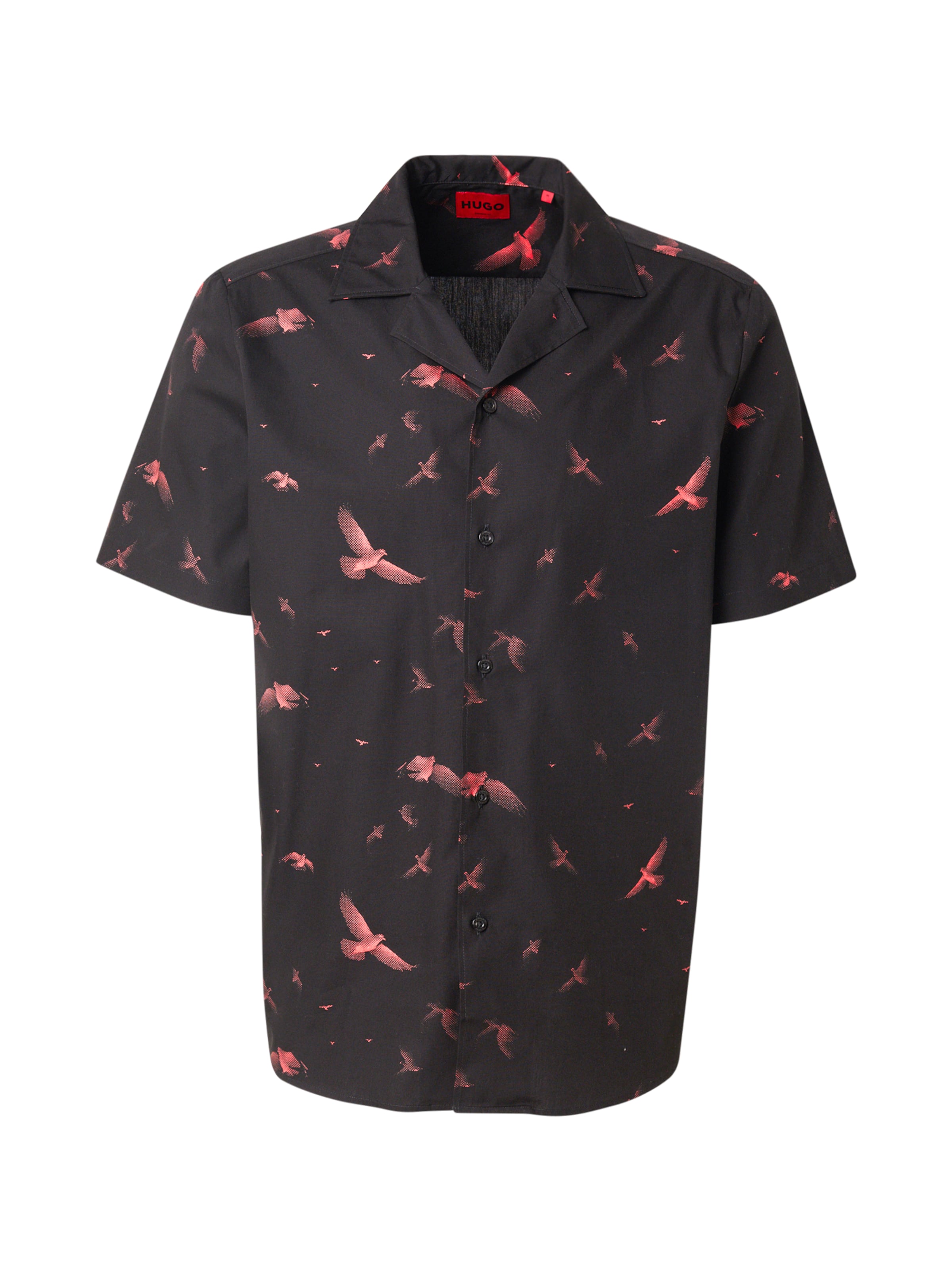 HUGO Regular fit Πουκάμισο 'Ellino' σε μαύρο: μπροστά